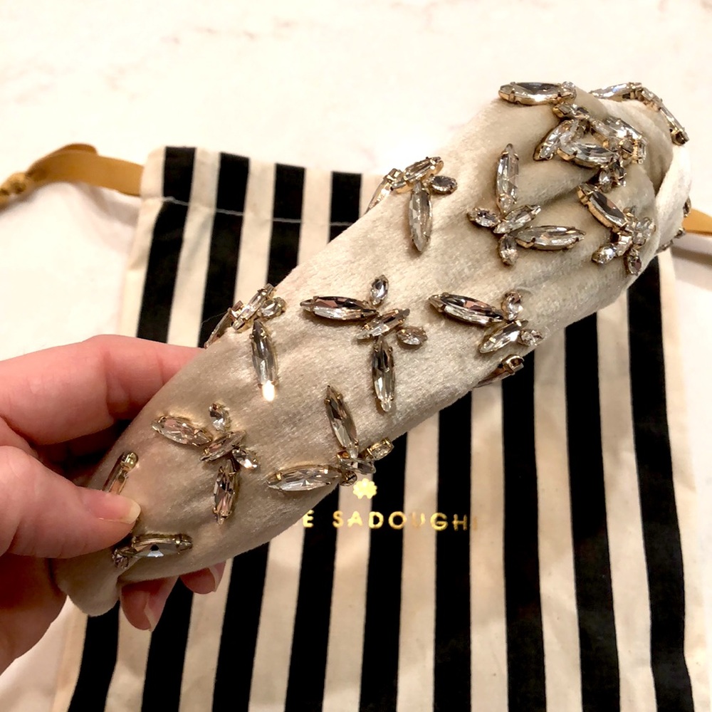 LeLe Sadoughi butterfly jeweled headband